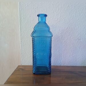 Elegant Blue Glass Bottle Berring Apple Bitters